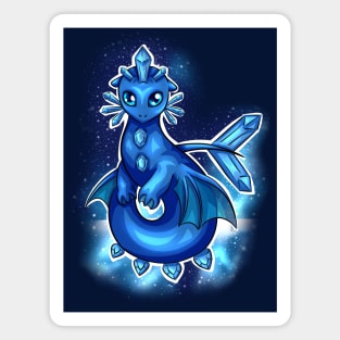 Sapphire Dragon : Cute Crystal Dragon Magnet